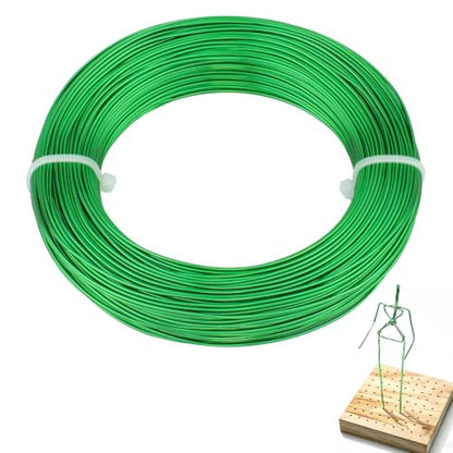 18 Gauge Aluminum Craft Wire, 164FT 1mm Bendable Metal Wire for Jewelry Making, Wreath Making, Beading(Grass Green) - color: Grass Green