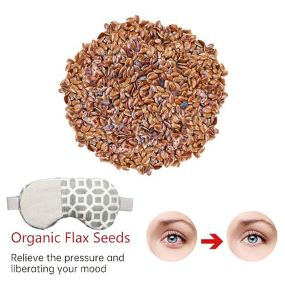 2in1 Heated/Ice Eye Mask Moist Heat Eye Mask Lavender Flaxseed Sinus Pillow