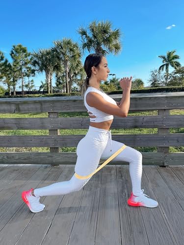 Fit Simplify Resistance Loop Exercise Bands with Instruction Guide and Carry Bag, Set of 5 - color: Pastel