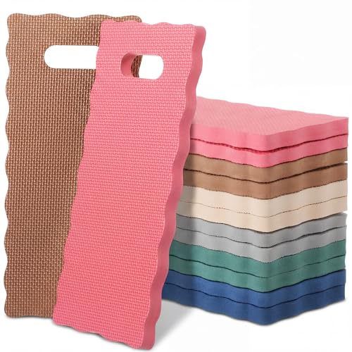 Woanger 12 Pcs Garden Kneeling Mat Foam Knee Mat Gardening Waterproof Knee Cushion for Baby Bath Seat Floor Yoga Exercise Seating Praying Work Classroom, 15.7 x 7 x 0.8 Inch (Morandi) - color: Morandi