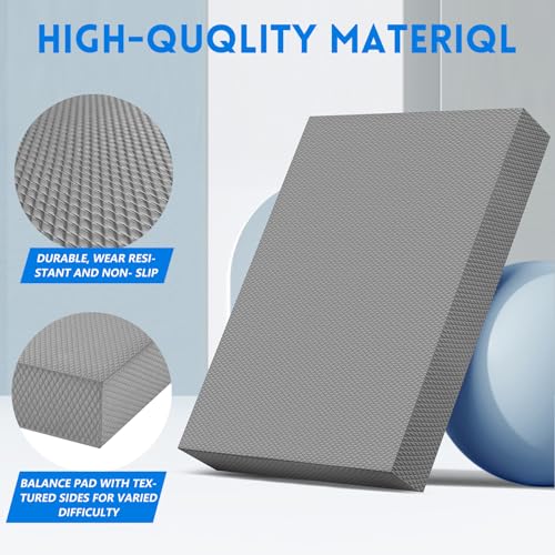 Balance Pad, 15.6"x13"x2" Non-Slip Foam Balance Cushion