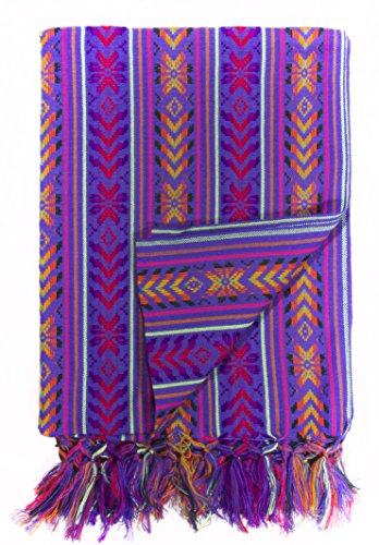 Del Mex Mexican Rebozo Shawl Blanket Doula - color: Purple, size: X-large (9 ft x 5 ft)