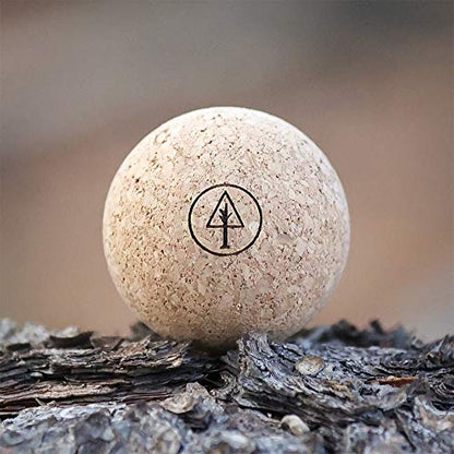 Travel Cork Massage Ball | Lightweight, Sustainable Alternative to Lacrosse Ball for Muscle Pain Relief (1.9 Inch (Pack of 1), Sanded Cork) - size: 1.9 Inch (Pack of 1)