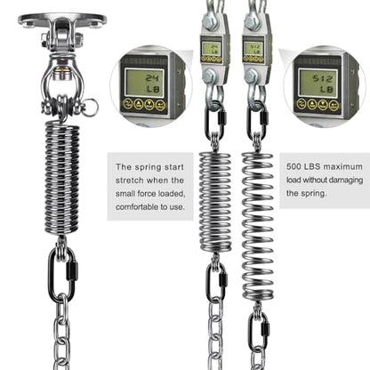 SELEWARE Hammock Chair Hanging Kit, Bearing Swing Hooks w/Spring & Chain - color: Bearing Swing Hanger With Chain & Straight Spring