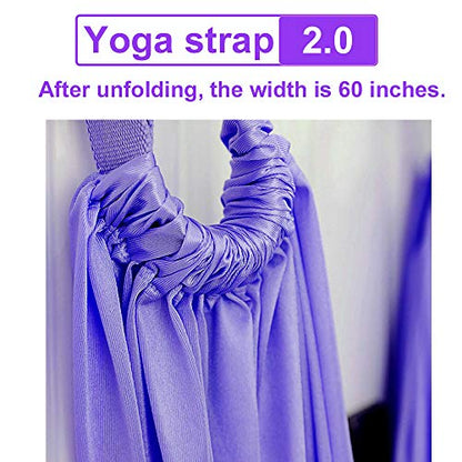 TOCO FREIDO Waist Back Leg Stretch Strap/Yoga Fitness Band, Leg Stretching Assist Trainer, Yoga Stretcher, Back Bend Split Inversion Strap for Fitness, Dance, Ballet, Gymnastics - color: Purple