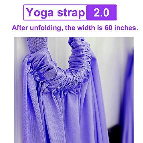 TOCO FREIDO Waist Back Leg Stretch Strap/Yoga Fitness Band, Leg Stretching Assist Trainer, Yoga Stretcher, Back Bend Split Inversion Strap for Fitness, Dance, Ballet, Gymnastics - color: Purple