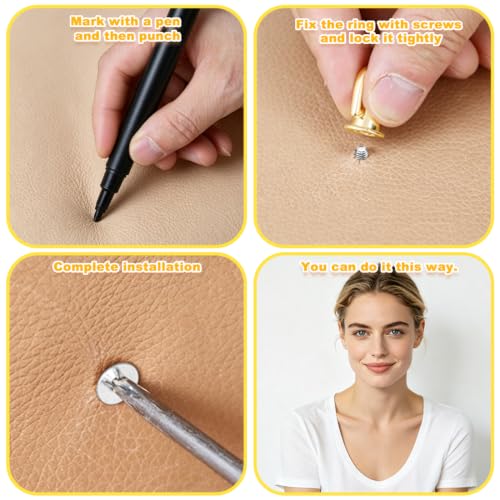 40Pcs D Rings for Purse,Metal D Rings for Bag Making, Purse Hardware for Handbags, Crossbody Straps, Leather Craft, DIY Bag Repair (Gold) - color: Gold