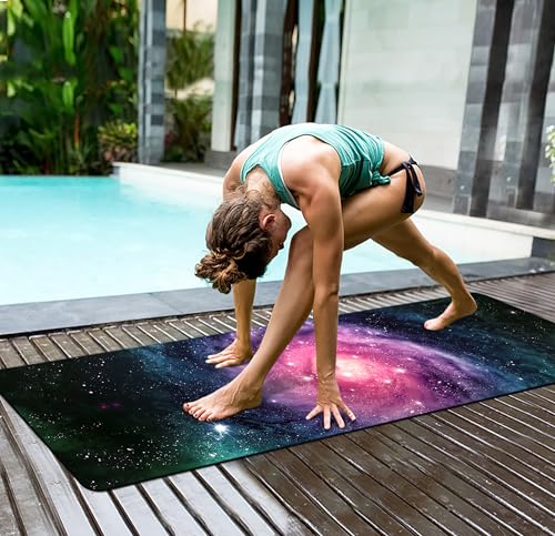 nuveti Yoga Mat Print Extra Thick TPE Non Slip Fitness Exercise Mat with Carrying Bag,72"x24" Extra Thick 6MM Exercise & Workout Mat for Yoga, Pilates Fitness and Floor Exercises - color: ChenXingLiaoLuo