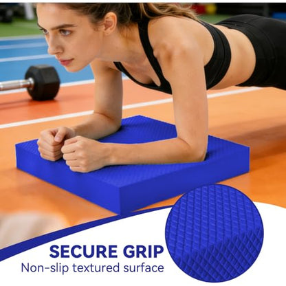 Large Thick Balance Pad Non-Slip Stability Trainer Yoga & Pilates - color: Blue
