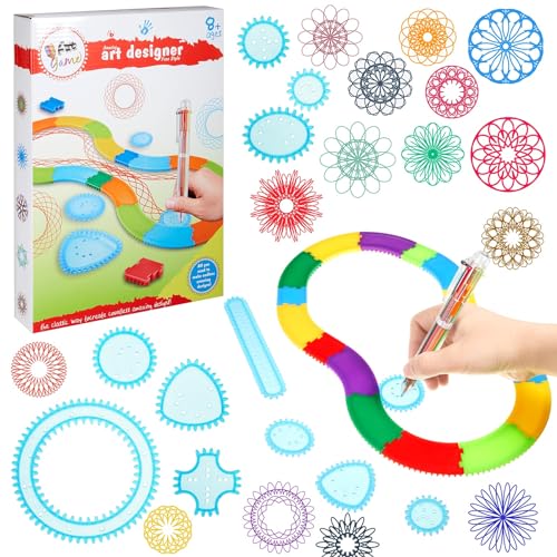 Chivao Spiral Art Kit Circle Stencils Drawing Tool Geometric Ruler,Stylish - style: Stylish