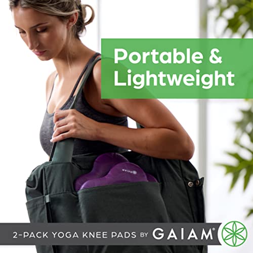 Gaiam Yoga Knee Pads Set of 2, Cushion for Knees & Elbows - color: Seafoam