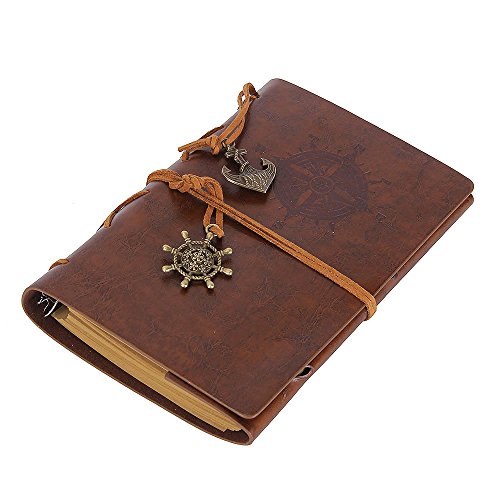 EvZ 7-Inch Refillable A6 Binder Notebook - Premium Vegan Leather Personal Planner, Eco-Friendly Journal with 6-Ring Loose-Leaf System for Writing, Business, and Creative Sketches, Retro Brown - color: Retro Brown, size: 7 Inches