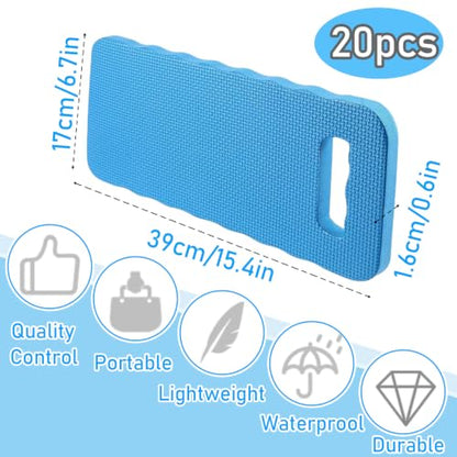 20 Pcs Garden Kneeling Pad, 15.4 x 6.7 Inch, Blue - color: Blue