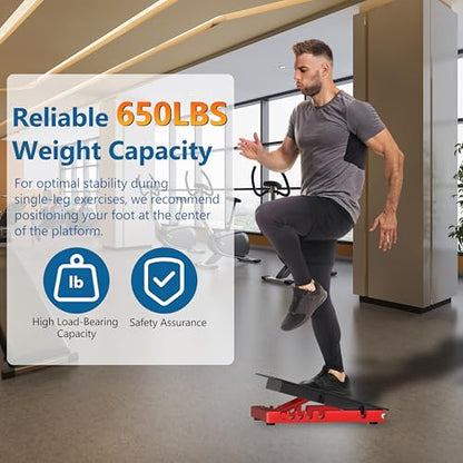 Adjustable Steel Slant Board for Calf Stretching, 5 Angles, 650 lb