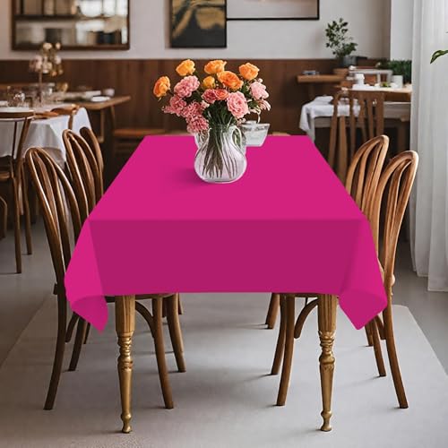 54IN X 160FT Plastic Table Cover Roll with Cutter Box, Cut to Size Plastic Table Cloths for Parties, Birthday, (Fuchsia, 54"x1920") - color: Fuchsia, size: 1920" x 54" (Rectangular)