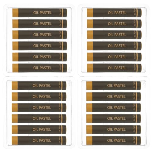 PATIKIL Earth Yellow Oil Pastels, 24Pcs Soft Oil Crayons Creamy Pastels Stick Art Supplies for Art Painting Drawing Blending Graffiti for Drawing Beginners Artists - color: Earth Yellow