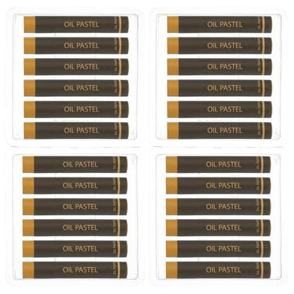 PATIKIL Earth Yellow Oil Pastels, 24Pcs Soft Oil Crayons Creamy Pastels Stick Art Supplies for Art Painting Drawing Blending Graffiti for Drawing Beginners Artists - color: Earth Yellow