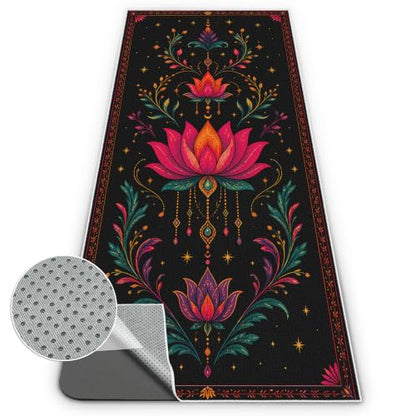 Hot Yoga Towel Non Slip, Ultra-Absorbent Yoga Mat Towel, Soft with Printed Design, Machine Washable, Yoga Pilates Towel Suitable for Exercise, Pilates, Yoga, 72x27in.Lotus - color: Lotus