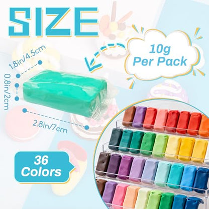 Air Dry Clay 36 Colors,Magic Clay Modeling Clay,DIY Molding Magic Clay - color: 36 colors
