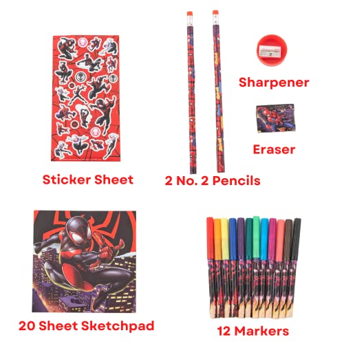 Marvel Spiderman Color and Roll Activity Set with Carrying Case, Stickers, & Art Supplies - style: Spiderman