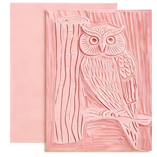 Linoleum Blocks for Printmaking, Pink Rubber Stamp Carving Blocks Rubber Carving Blocks Linocut Block for Stamp Maker Printmaking Supplies (Pink - 2 Pack) - color: Pink - 2 Pack