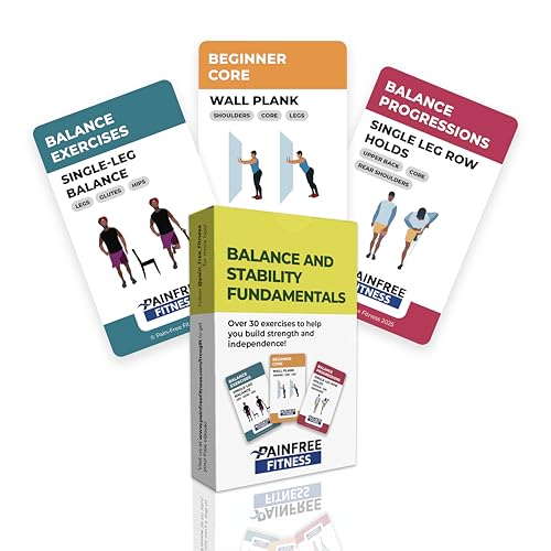 30 Exercise Cards Balance & Stability 3X5'', Beginner to Intermediate