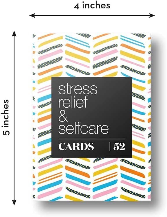 Allura & Arcia 52 Stress Less & Self Care Cards - Mindfulness & Meditation Exercises - Anxiety Relief & Relaxation (Pack of 2) - size: Large (Pack of 2)
