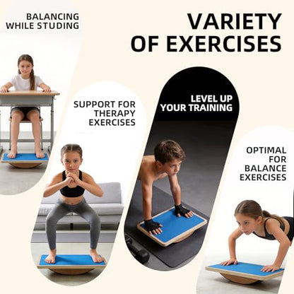 Juoe Balance Board Wobble Board,Balance Toys for Physical Therapy - color: Blue