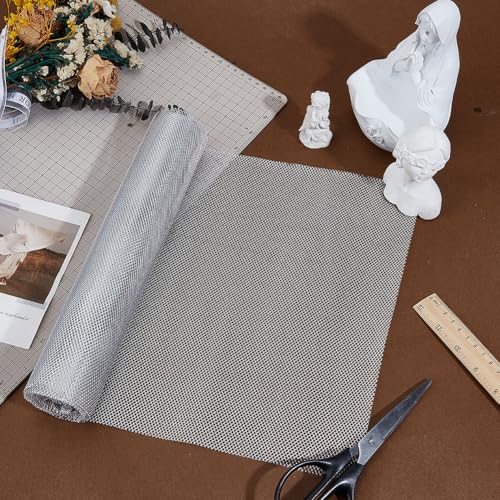 GORGECRAFT 3m*30cm Aluminum Sculpting Wire Weave Mesh Roll Metal Heavy Duty Armature Sculpture - Hole 3x4mm - Small Mesh Screen Sculptural Woven for DIY Art Craft Clay Jewelry Making Home Decor - size: 3m*30cm; Hole: 3x4mm