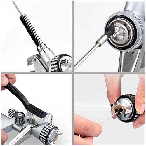 21 Pcs Spray Tool Cleaning Kit Airbrush Cleaning Kit,Multi Brushes | Paint Tool Cleaning Kit,With 10 Pcs HVLP Filters,Cleaning Spray Tools and Airbrushes,Extend the Life of Spray Tool
