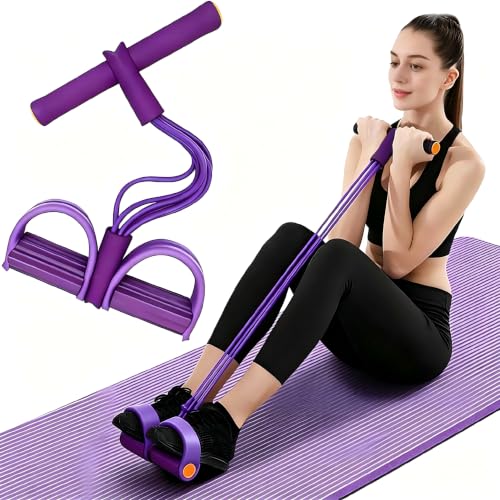 Pedal Resistance Bands with Handles, Upgrade 6-Tubes Elastic Bands for Exercise, Natural Rubber Foot Pedal Resistance Bands, Multifunction Fitness Bands for Abdomen, Waist, Arm, Leg, Pilates