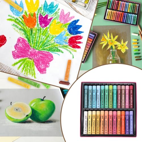 MECCANIXITY Soft Oil Pastels, Oil Pastel Crayons Vibrant Color Blendable Art Supplies for Painting Drawing Blending Painting Artists Beginners Professional(Dark Blue, Pack of 16) - color: Dark Blue