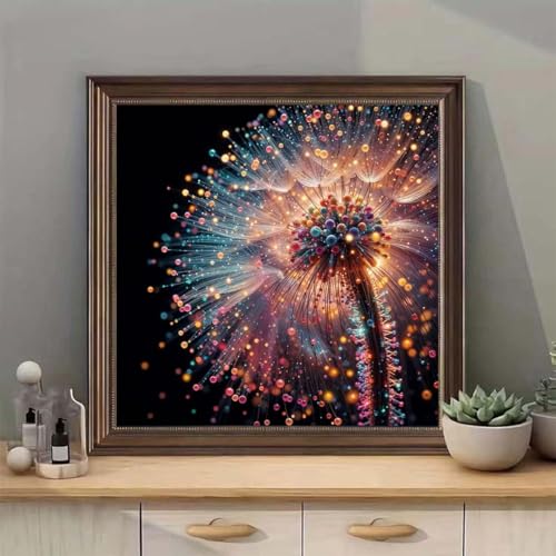 SHICERNHJ 5D Diamond Art Kits for Adults,Dandelion Full Drill Diamond Dots for Adults Beginner DIY Round Paint with Diamond Painting Kits Gem Art for Crafts Kits Adult Home Decor 14 X 14 Inch - color: SH153