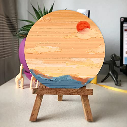 8 Pack Round 8 Inch Painting Canvas Panels | Suitable for Acrylic, Oil, Gouache, Tempera Paints and Various Wet Art Media, Ideal Art Supplies for Beginners and Painters
