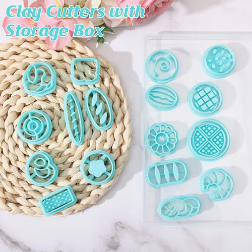 ORIGACH 17 Pcs Bread Polymer Clay Cutters Set | Bread Polymer Clay Cutter for Earring Making Bakery Bread Clay Cutters for Jewelry Making - style: Bread