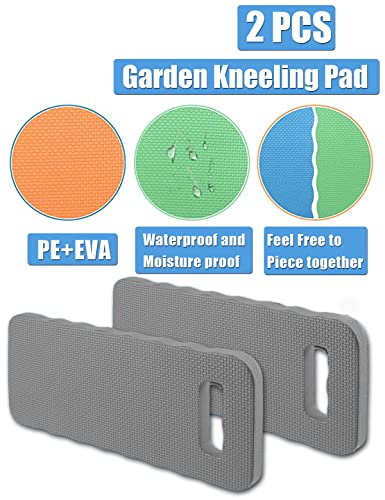 YWSHF 2 PCS Garden Kneeling Pad,Knee Mat Waterproof Foam Knee Pads for Gardening,Cleaning,Baby Bath,Yoga,Praying and Exercise 15.745'' x 7.09'' x 0.79'' Grey - color: Gray