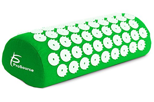 ProsourceFit Acupressure Mat and Pillow Set for Back/Neck Pain Relief and Muscle Relaxation, Large - Green/White - color: Green/White, size: Large