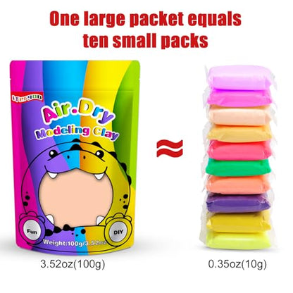 ifergoo 100g Skin Air Dry Clay, 3.5oz DIY Creative Modeling Clay for Kids | Refill Foam Magic Clay for School Art & Craft Project, Slime Supplies, Ultra-light & Soft, Gift for Age 3-12 Boys & Girls - color: Skin/100g
