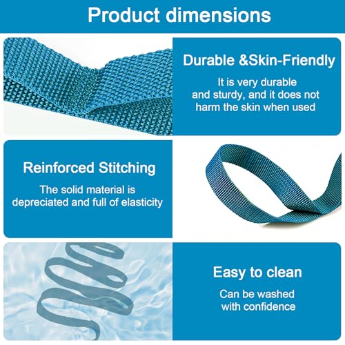 Yoga Resistance Band 6ft 8ft Non Latex Elastic Stretch Band for Strength Training Flexibility Pilates Home Gym Travel - color: Blue, size: 6ft