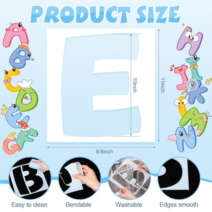 SATINIOR 10 Inch Large Letter Stencils and Numbers, 36 Pcs Reusable Alphabet Stencils Plastic Numbers Templates Craft for Wood Wall Fabric Signage Chalkboard Painting DIY Projects (Cute) - size: 10 Inch, style: Cute