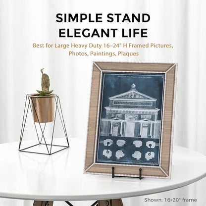 TR-LIFE 3 Pack 12 Inch Plate Stands for Display - Large, Metal Picture Frame Holder Stand + Easels for Decorative Platter, Book, Plaque, Photo, Table Top Art - size: 12 Inch