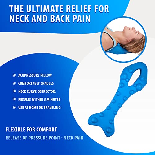 Full Back Stretch Massage Trigger Point Chiropractic Pillow by Acupillow Pro - Cervical and Lumbar Traction Stretcher Device - Myofascial Release of Pressure Point - Neck and Back Pain - style: Pro