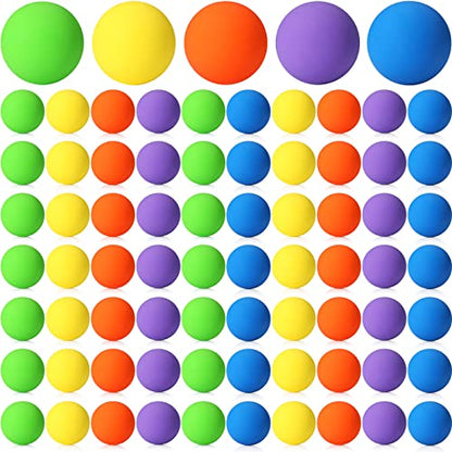 Sosation 50 Pcs Lacrosse Ball Bulk 2.5 Inch Soft Rubber Lacrosse Ball | Stress Relief Massage Balls Myofascial Release Tools Muscle Knot Remover - color: Bright Color
