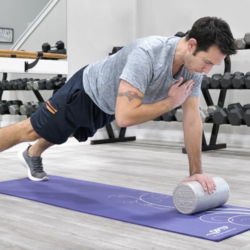OPTP Silver AXIS Moderately Firm Foam Roller – Round, Silver, 12" x 6" - size: 12" x 6" Round