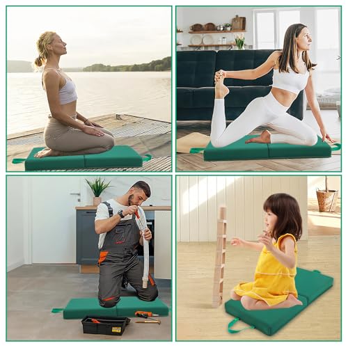 Kneeling Pad, Soft Foam Cushion for Knee Support, Water Resistant, Gardening, Baby Bath, Workout Supplies, Lightweight(Green) - color: Green
