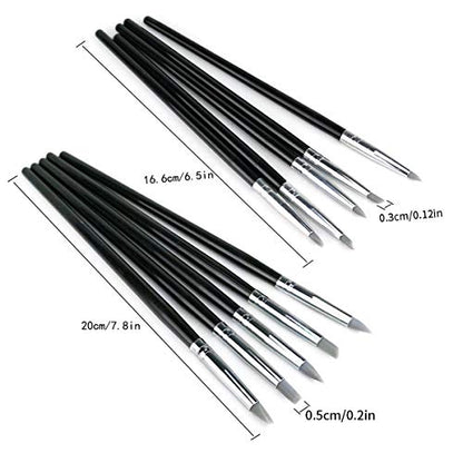 Hamineler 25 Pcs Clay Sculpting Tools Polymer Stylus Tool Set, Clay Shaping Tools Rubber Brushes Wipe Out Tool for Sculpture Pottery, Blending, Drawing