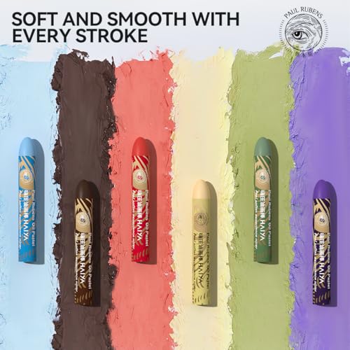 Paul Rubens Oil Pastels, 48 Vibrant Colors Soft Oil Pastels | Creamy & Easy to Blend Oil Pastels for Artists & Beginners. Ideal for Drawing, Sketching and Painting - style: 48 Basic Colors