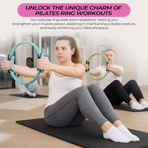 Seenelling 18 Pcs Pilates Ring and Ball Bulk Home Pilate Kit - color: Multicolor