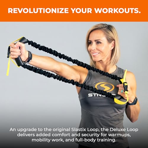 Stroops Deluxe Loop Slastix Resistance Bands for Professional Athletes and Beginners | Superior Exercise Bands for Strength Training, Full Body Workouts, and Home Gym Fitness - color: Orange, size: Very Heavy