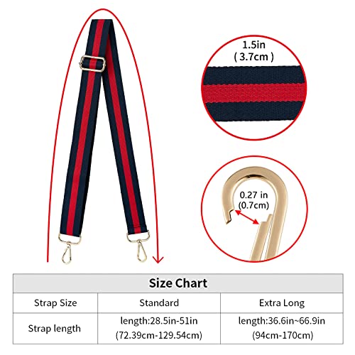 ZOOEASS Wide Shoulder Strap Adjustable Replacement Belt Crossbody Canvas Bag Handbag - color: Black, size: EXTRA LONG:66.9"(170cm)Wide:1.4"(3.5cm)